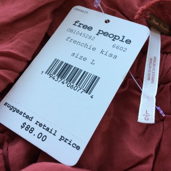 Free People Chante Lace Tie Tank Top Boho XL NWT - Picture 7 of 8